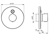 Oras Electra, Frontplade til bruser, 12 V, 6627C