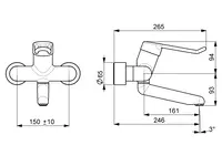 Oras Medipro, Washbasin faucet, 5526B