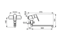 Oras Saga, Bath and shower faucet, 3942