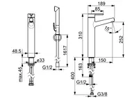 Oras Inspera, High washbasin faucet, 3002F