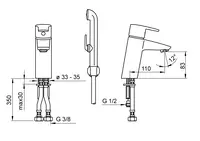 Oras Cubista, Washbasin faucet, 2812F