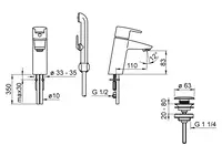 Oras Cubista, Washbasin faucet, 2808