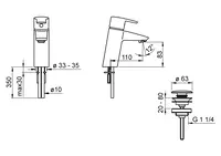 Oras Cubista, Washbasin faucet, 2804