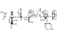 Oras Optima, Washbasin faucet, 3 V, 2715F