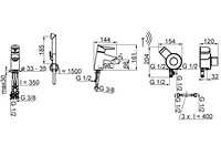 Oras Optima, Washbasin faucet, 3 V, 2713F