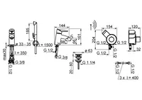 Oras Optima, Washbasin faucet, 3 V, 2703F