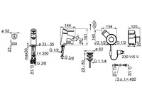 Oras Optima, Washbasin faucet, 230/5 V, 2701FT