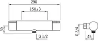 Oras Cubista, Shower faucet, 2470