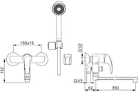 Oras Polara, Bath and shower faucet, 1447Y