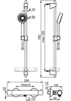 Oras Safira, Shower faucet with shower set, 1349U