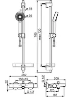 Oras Safira, Bath and shower faucet with shower set, 1348U