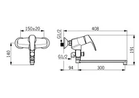 Oras Safira, Shower faucet, 1073X