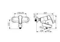 Oras Safira, Bath and shower faucet, 1072X