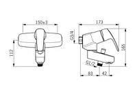 Oras Safira, Bath and shower faucet, 1072