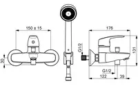 Oras Safira, Bath and shower faucet, 1041U