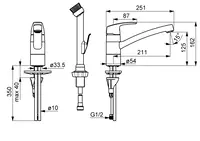 Oras Safira, Kitchen faucet, 1022