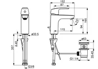 Oras Safira, Washbasin faucet, 1005F