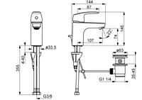 Oras Safira, Washbasin faucet, 1004F