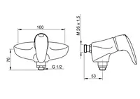 Oras Vega, Shower faucet, 160cc, 1885