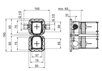 Oras, Body for washbasin faucet, 230/12 V, 2207A