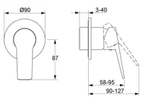 Oras Twista, Frontplate dusjkran, 3884