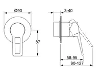 Oras Twista, Cover part for shower faucet, 3884B