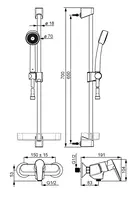 Oras Saga, Shower faucet with shower set, 3966Y