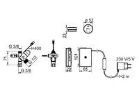 Oras, Remote valve, 230/9 V, Bluetooth, 272101