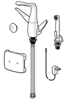 ALESSI Swan by Oras, Kjøkkenkran med avstengning, 230/12 V, 8227F