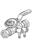 Oras, Hot water circulation valve, DN15, Cu15, 412015