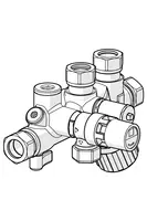 Oras, Ūdens sildītāja ventiļu termostatu bloks, Cu22, 420122