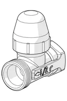 Oras Stabila, Patteriventtiilin runko, DN15,L=58, 442015