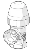 Oras Stabila, Radiatorventilshus, DN10, L=23, H=20, 442210