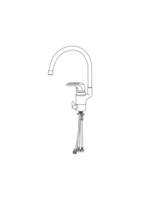 Oras Safira, Kitchen faucet with dishwasher valve, 1039FJ-01
