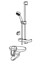 Oras Safira, Bath and shower faucet with shower set, 1067J-01