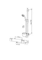 Oras Cubista, Shower faucet with shower set, 2479