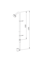 Oras, Dušas caurule, H=1000mm, 200000