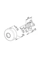 Oras, Angle coupling with stop valve, G3/4(1/2)-D12, 204021Z