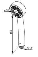 Oras Apollo, Hand shower, 252020