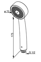 Oras Apollo, Hand shower, 252022