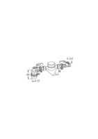 Oras, Water meter valve pair, DN25/Du32, 432132