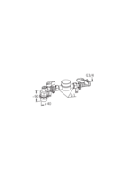 Oras, Water meter valve pair, DN32/Du40, 432140