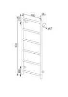 Oras, Towel rail, 93 cm, 583115