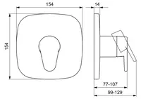 Oras Signa, Frontplate dusjkran, 2268C