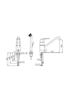 Oras Safira, Kitchen faucet with dishwasher valve, 1027J-01