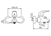 Oras Vienda, Bath and shower faucet, 1740U