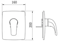 Oras Vienda, Cover part for shower faucet, 1787