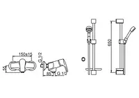 Oras Saga, Shower faucet with shower set, 1966Y