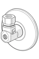 Oras, Angle coupling pair with  stop valves, G1/2, D10, 281213/2