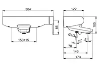 Oras Inspera, Bath and shower faucet, 3040